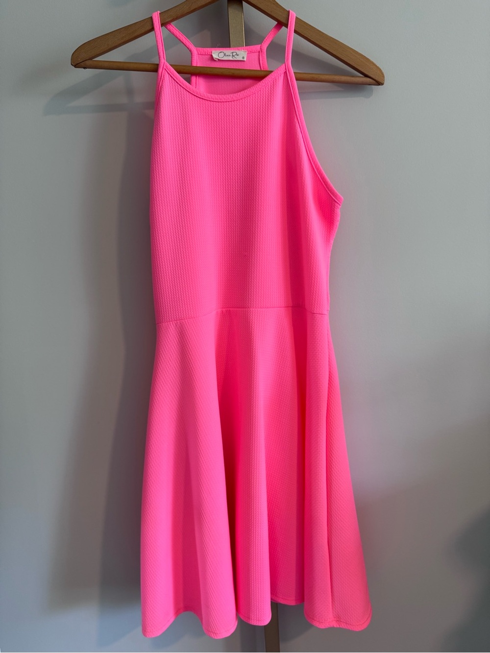 Olivia Rae Neon Pink Mini Fit & Flare Dress